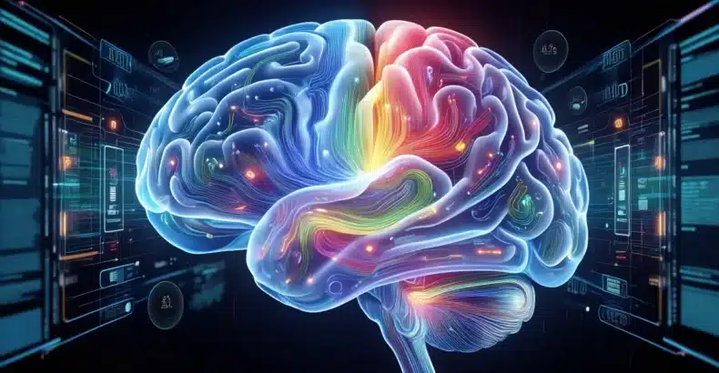 AI Brain with Google colours