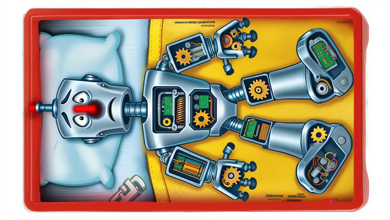 Robot in the layout of the operation game