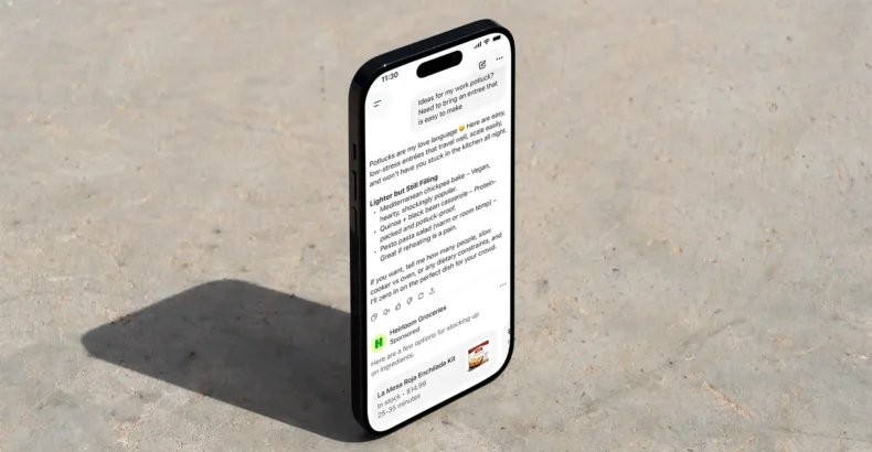 ChatGPT Ads on a phone screen